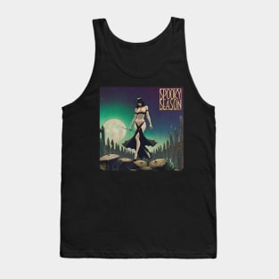 Halloween Spooky Season Mad Hattie Pulp Cover Tank Top